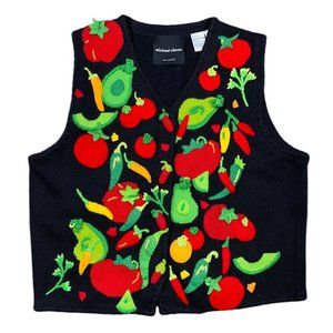 MICHAEL SIMON Veggie Lover Knit Sweater Vest